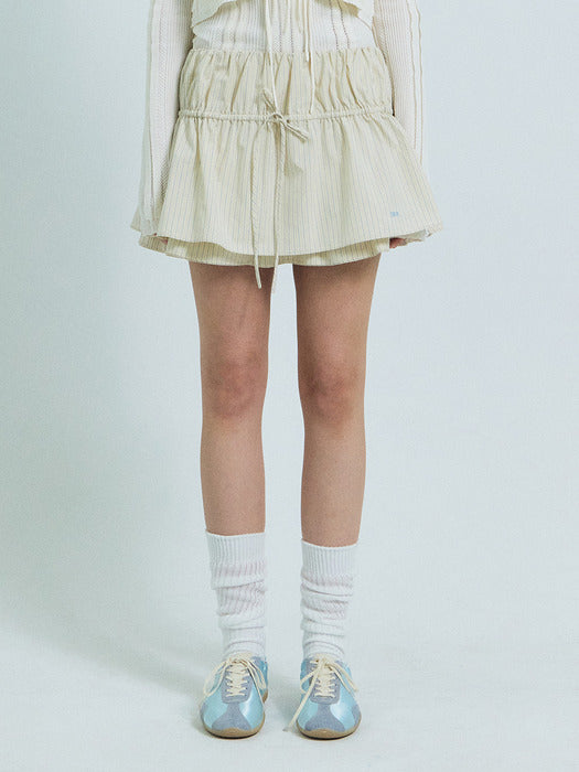 Grove 26Ss Lani Stripe Skirt (Cream)