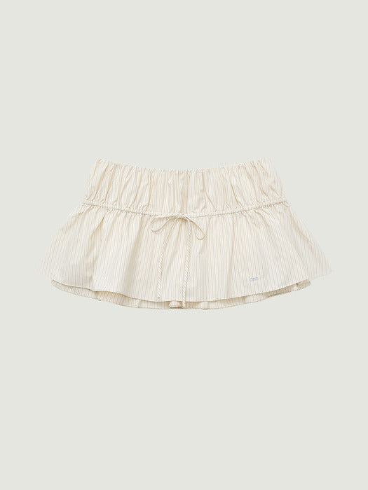Grove 26Ss Lani Stripe Skirt (Cream)