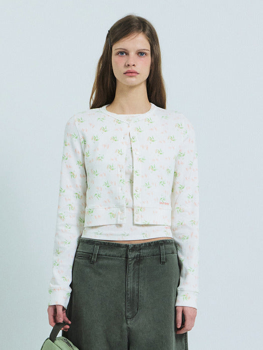 Grove 26Ss Flora Cardigan (White)