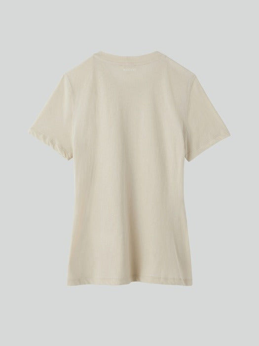 Recto Long Length Slim Fit Top (Ecru)