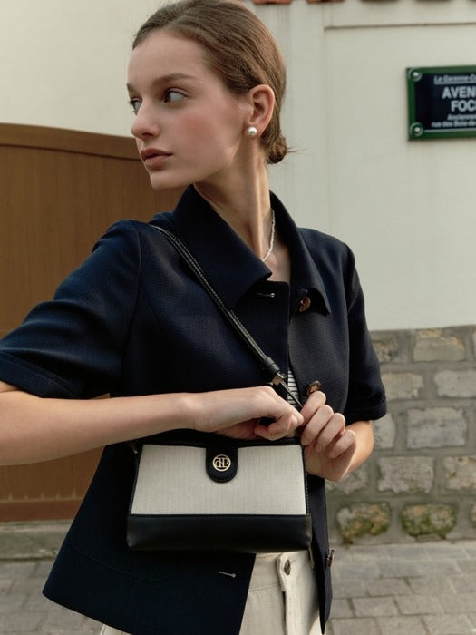 Wconcept_Depound town bag (mini-cross) - herringbone ivory