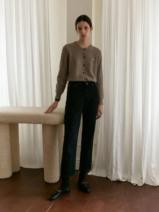 Wconcept_Depound straight denim pants - black
