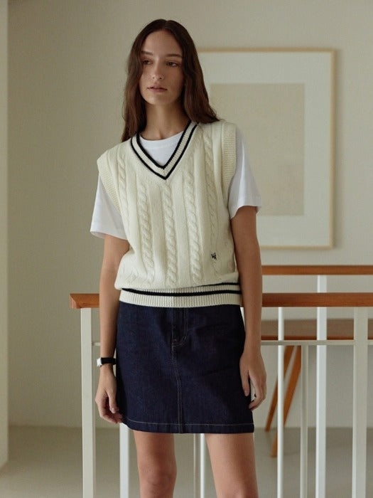 Wconcept_Depound denim mini skirt - indigo blue