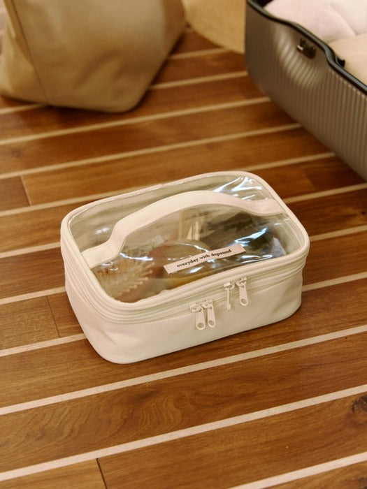 Wconcept_Depound double layer cosmetic bag - ivory