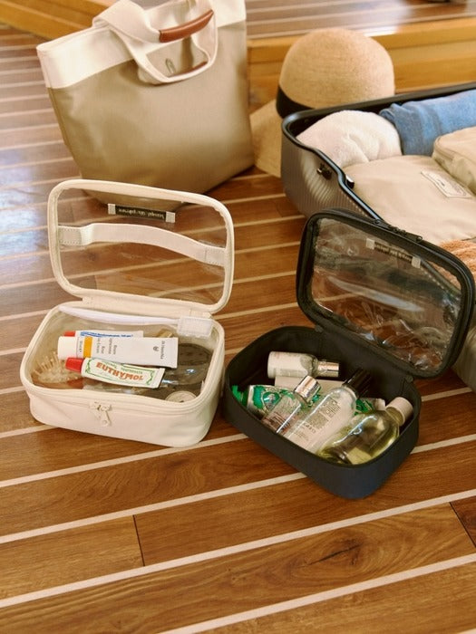 Wconcept_Depound double layer cosmetic bag - ivory