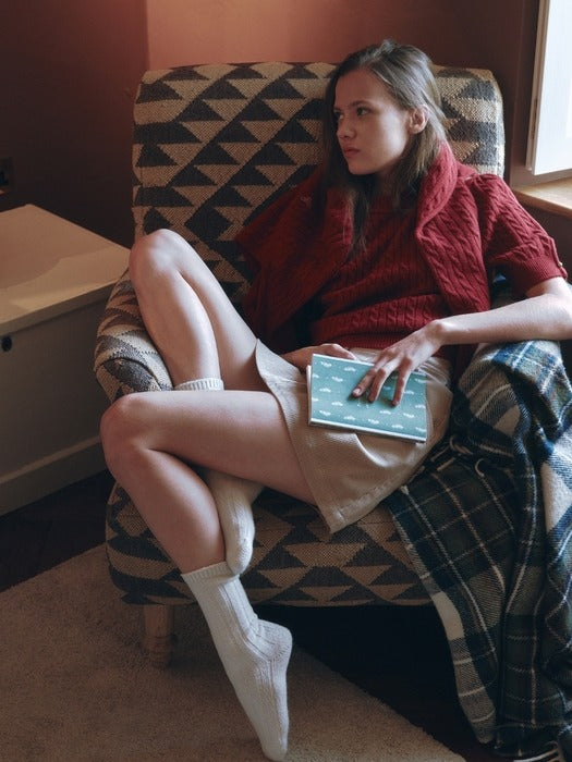 Wconcept_Depound cashmere blend ribbed socks - ivory