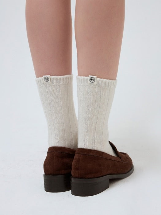 Wconcept_Depound cashmere blend ribbed socks - ivory