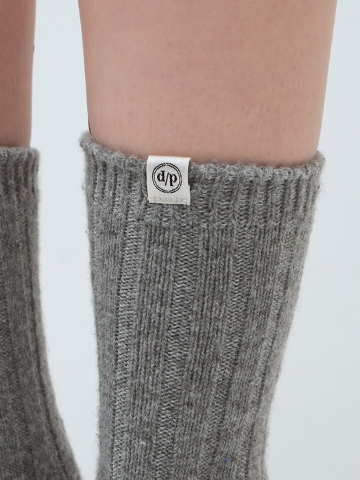 Wconcept_Depound cashmere blend ribbed socks - gray