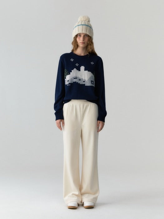 Wconcept_Depound snow cabin wool knit - navy
