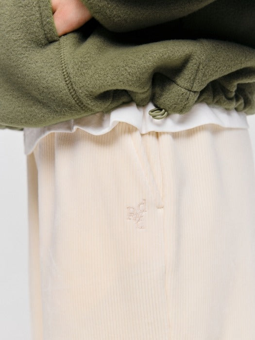 Wconcept_Depound corduroy mink banding pants - ivory