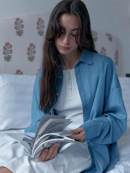 Wconcept_Depound oversized denim shirts - light blue