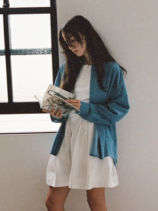 Wconcept_Depound oversized denim shirts - light blue