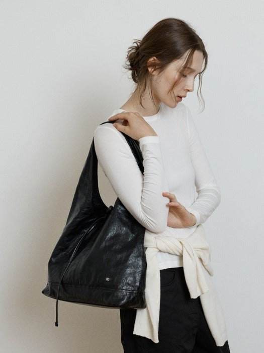 Wconcept_Depound pino bag (hobo) - black (L)
