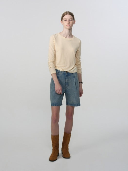 Wconcept_Depound wool tencel long sleeve t-shirt - cream