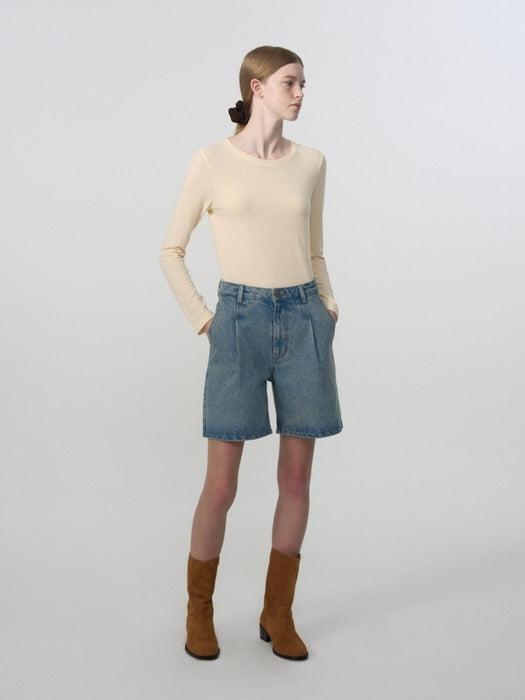 Wconcept_Depound wool tencel long sleeve t-shirt - cream