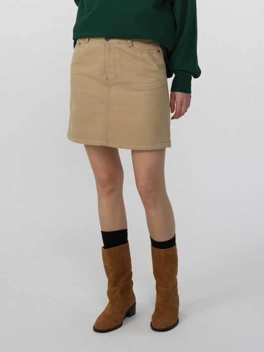 Wconcept_Depound basic mini denim skirt - beige