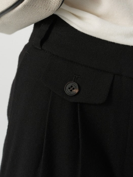 Wconcept_Depound TR pintuck slacks - black