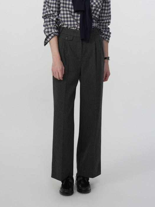 Wconcept_Depound TR pintuck slacks - charcoal