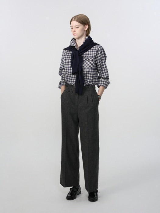Wconcept_Depound TR pintuck slacks - charcoal