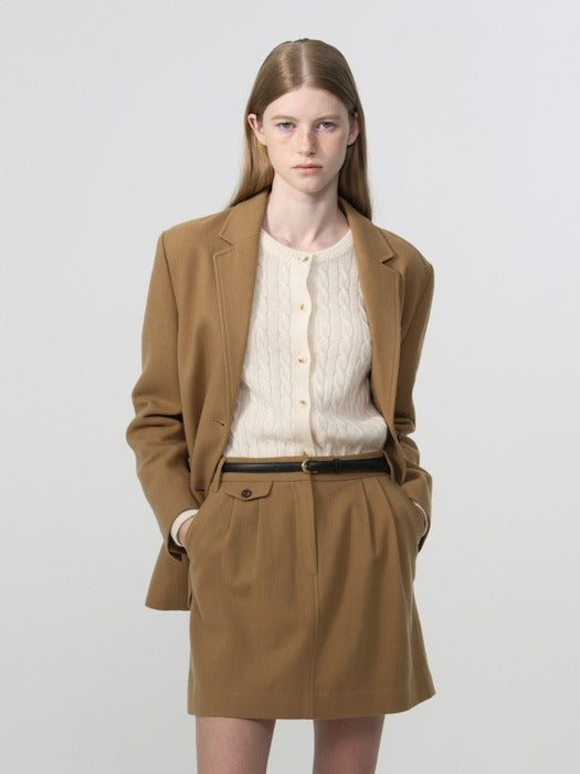 Wconcept_Depound H-line wool skirt (solid) - beige