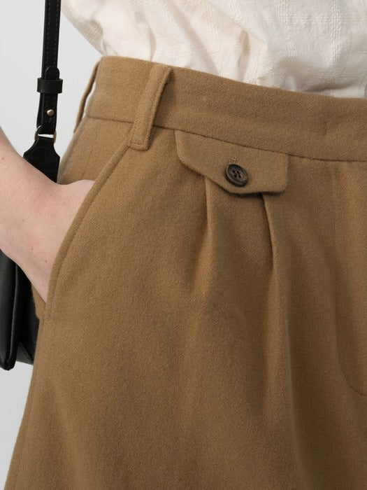 Wconcept_Depound H-line wool skirt (solid) - beige