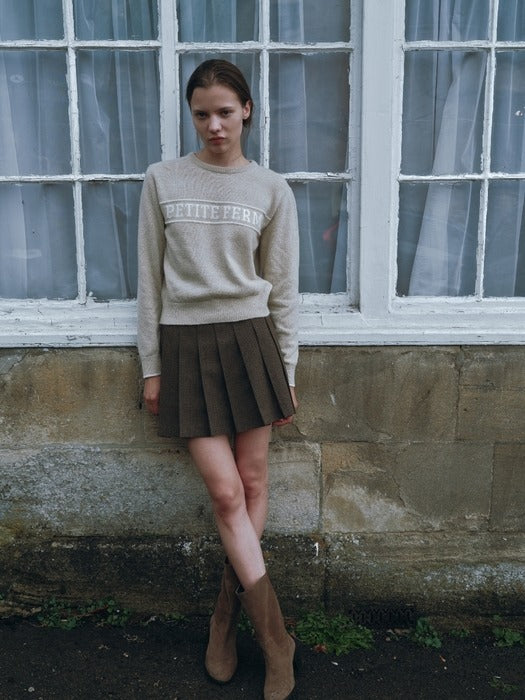 Wconcept_Depound alpaca blend lettering pullover - beige