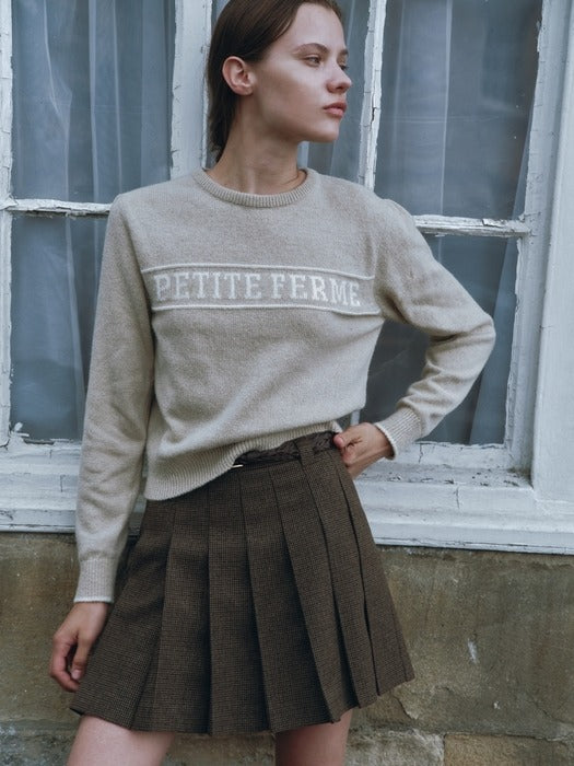 Wconcept_Depound alpaca blend lettering pullover - beige