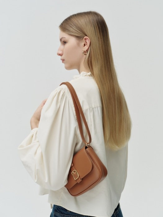 Wconcept_Depound leather mini buckle bag - camel