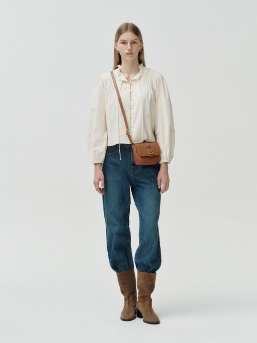Wconcept_Depound leather mini buckle bag - camel