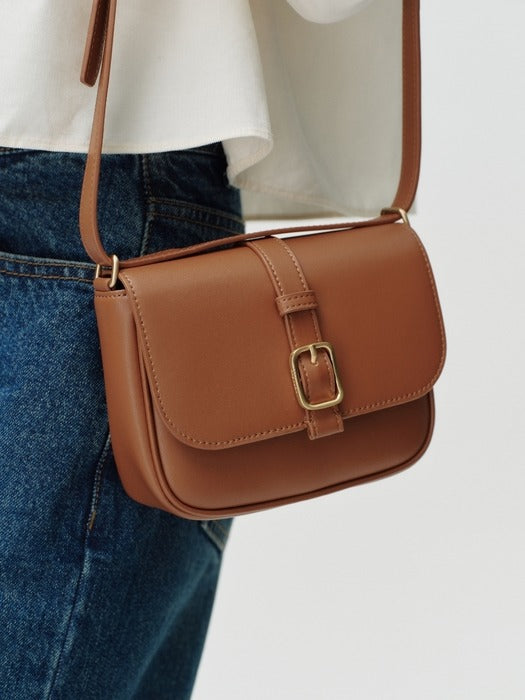 Wconcept_Depound leather mini buckle bag - camel
