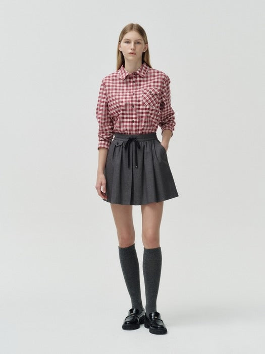 Wconcept_Depound heart charm wool knee socks - charcoal