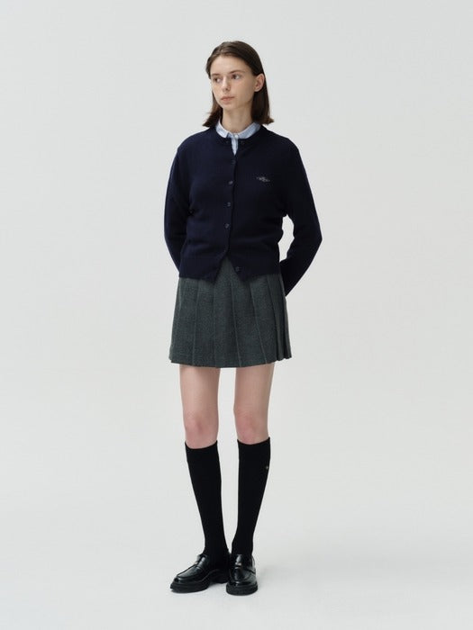 Wconcept_Depound heart charm wool knee socks - black