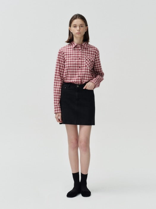 Wconcept_Depound basic mini denim skirt - black