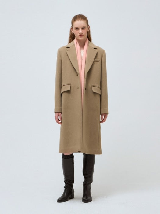 Wconcept_Depound cashmere wool single coat - beige