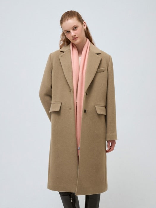 Wconcept_Depound cashmere wool single coat - beige