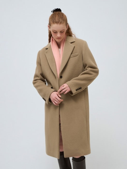 Wconcept_Depound cashmere wool single coat - beige