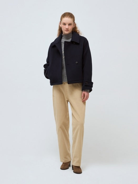 Wconcept_Depound wool short coat - navy
