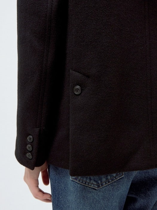 Wconcept_Depound wool blended classic jacket - black