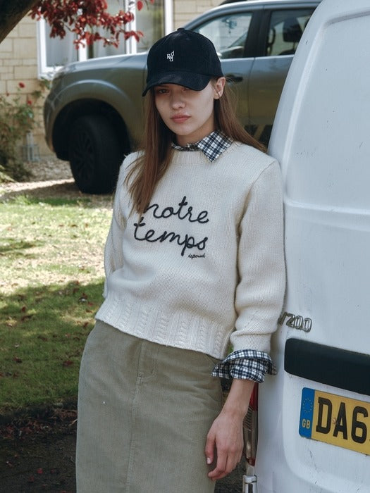 Wconcept_Depound embrodiery fluffy pullover - butter