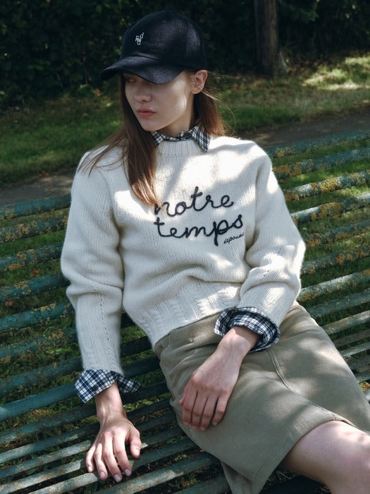 Wconcept_Depound embrodiery fluffy pullover - butter
