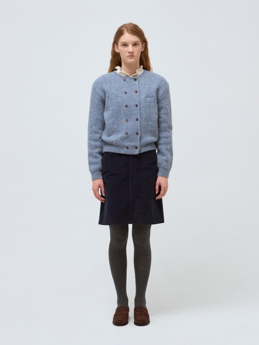 Depound double alpaca cardigan - light blue