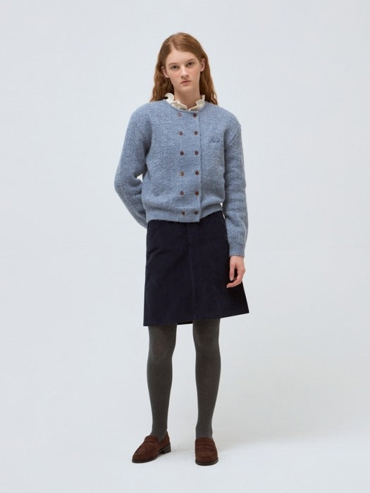 Depound double alpaca cardigan - light blue