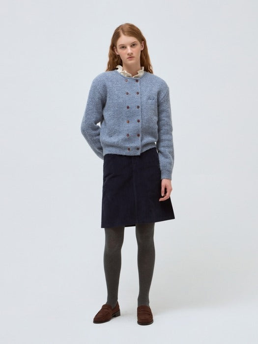 Wconcept_Depound corduroy midi skirt - navy