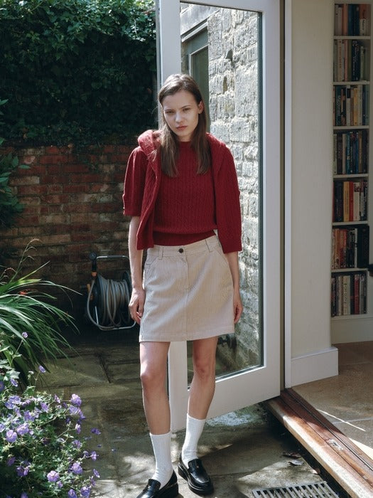 Wconcept_Depound corduroy mini skirt - beige