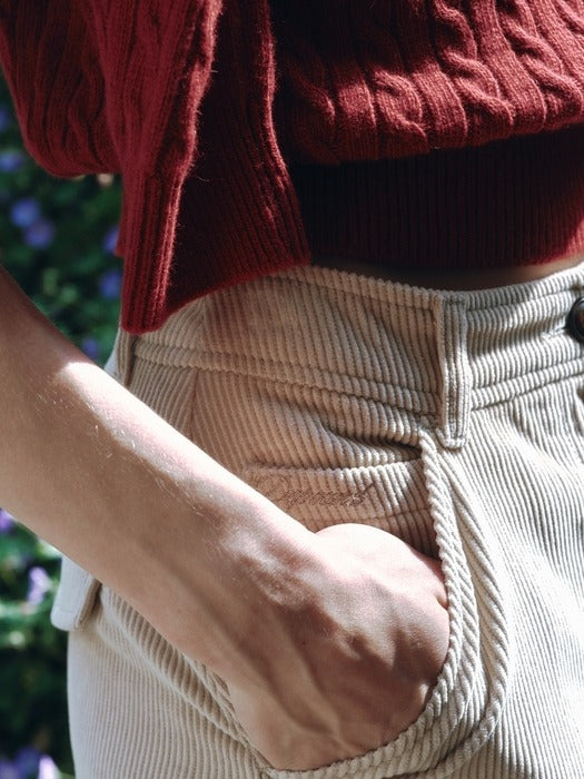 Wconcept_Depound corduroy mini skirt - beige
