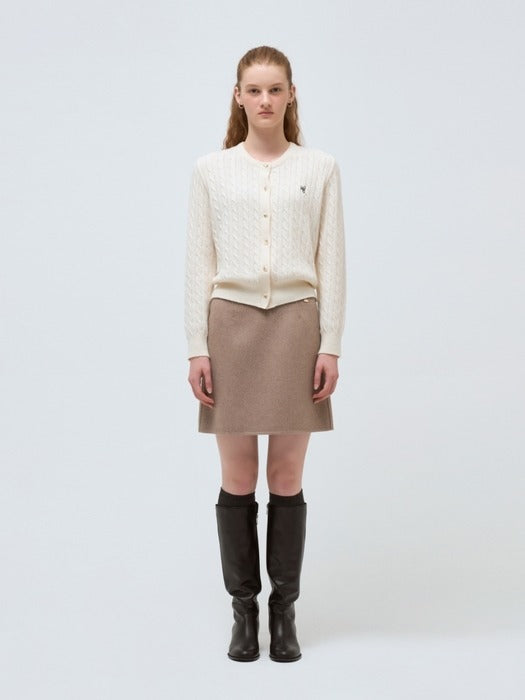 Wconcept_Depound handmade wool mini skirt - oatmeal