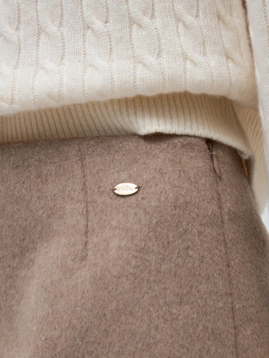 Wconcept_Depound handmade wool mini skirt - oatmeal