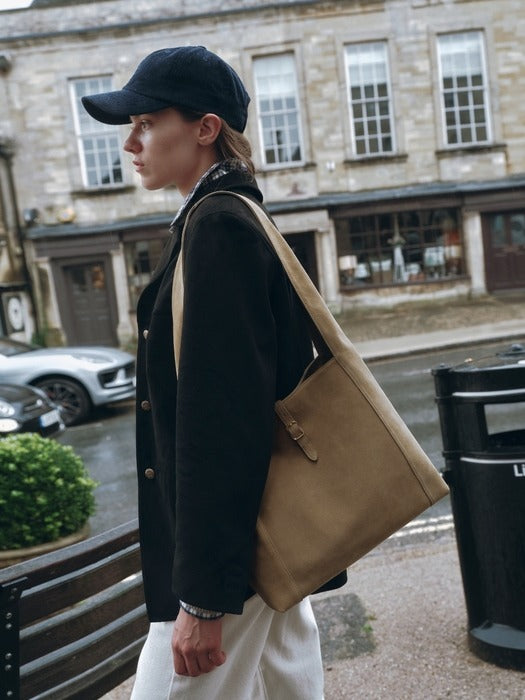 Wconcept_Depound suede buckle bag (shoulder) - beige