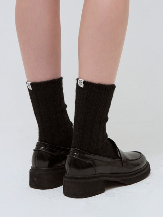 Wconcept_Depound cashmere blend ribbed socks - black