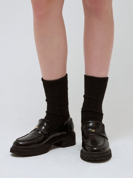 Wconcept_Depound cashmere blend ribbed socks - black